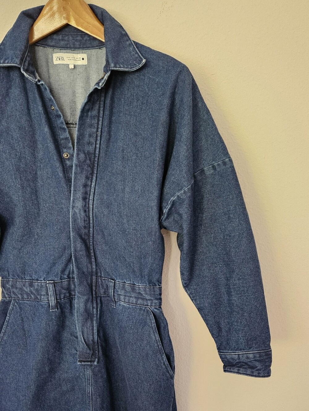 Zara Blue Denim Midi Dress - Picture 10 of 11